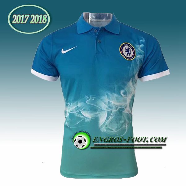 Engros-foot: Polo FC Chelsea Bleu/Vert 2017-2018 Thailande