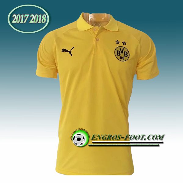 Engros-foot: Polo Dortmund BVB Jaune 2017-2018 Thailande