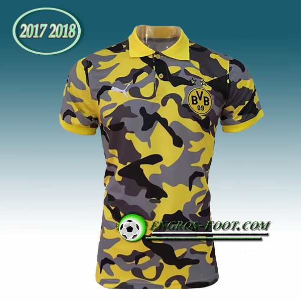 Engros-foot: Polo Dortmund BVB Jaune/Noir Camouflage 2017-2018 Thailande