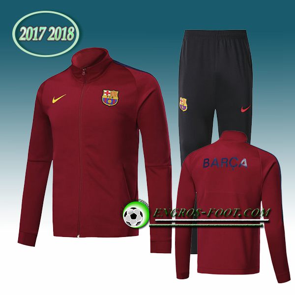 Engros-foot: Survetement Foot FC Barcelone Bordeaux Ensemble 2017-2018 | Veste club de foot Thailande