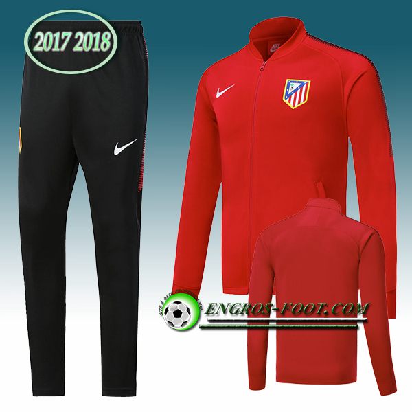 Engros-foot: Survetement Foot Atletico Madrid Bleu Ensemble 2017-2018 | Veste club de foot Thailande