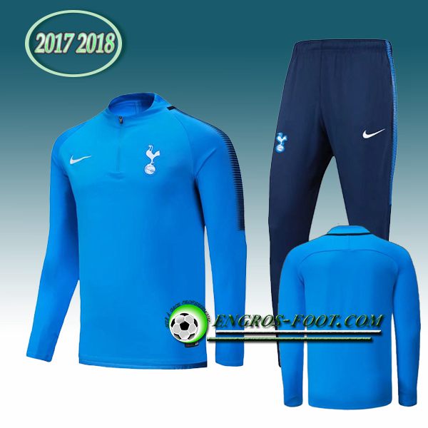 Engros-foot: Survetement Foot Tottenham Hotspur Bleu Ensemble 2017-2018 Thailande