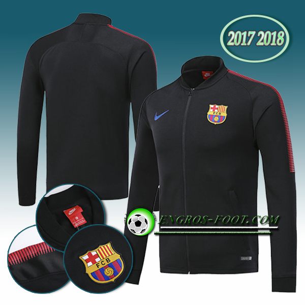 Engros-foot: Veste Foot FC Barcelone Noir 2017-2018 Thailande