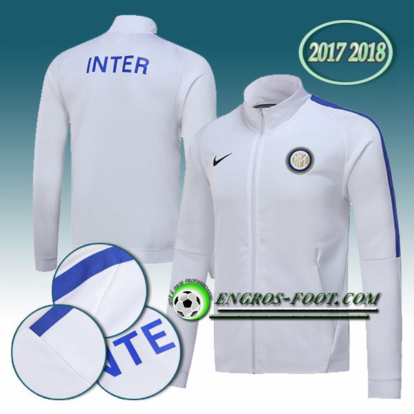 Engros-foot: Veste Foot Inter Milan Blanc 2017-2018 Thailande