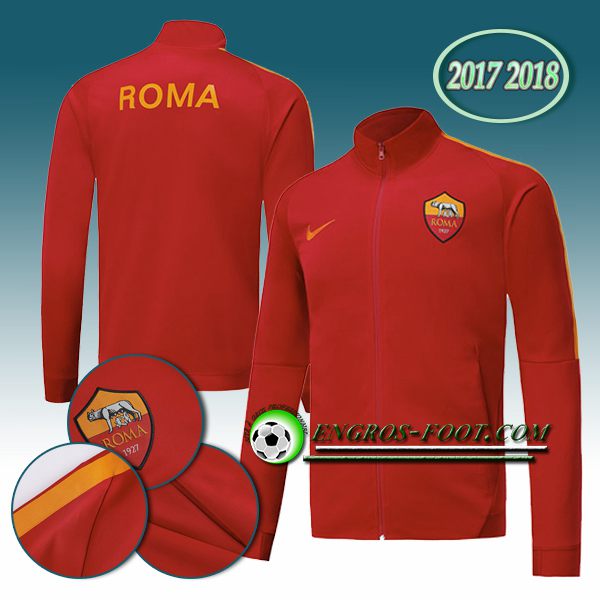 Engros-foot: Veste Foot AS Rome Rouge 2017-2018 Thailande