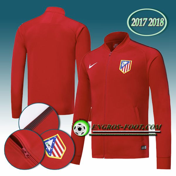 Engros-foot: Veste Foot Atletico Madrid Bleu 2017-2018 Thailande