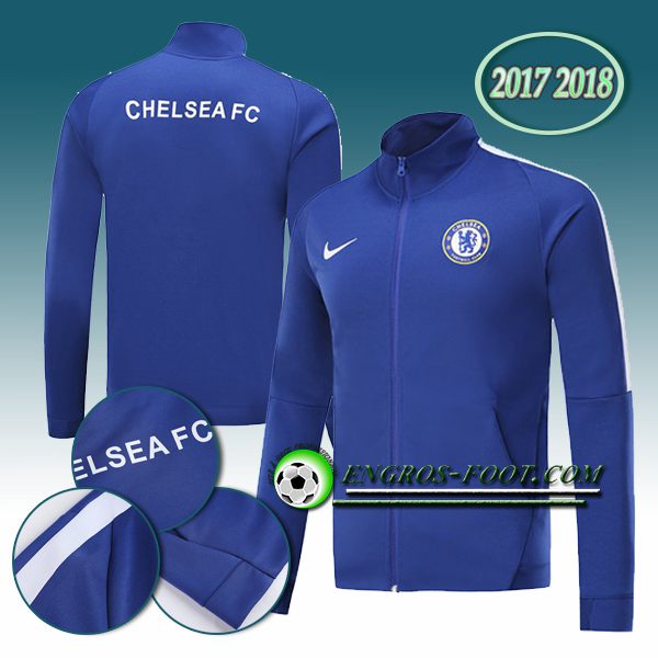 Engros-foot: Veste Foot FC Chelsea Bleu 2017-2018 Thailande