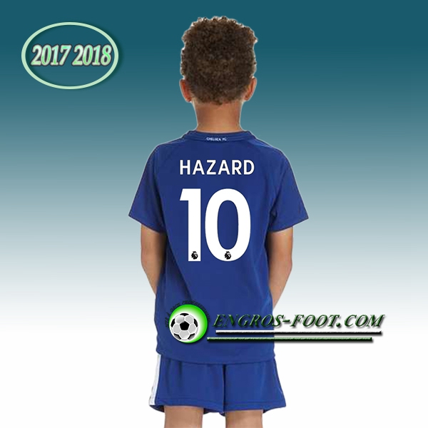 Engros-foot: Ensemble Maillot Foot FC Chelsea Enfant HAZARD 10 Domicile 2017 2018 Bleu Thailande