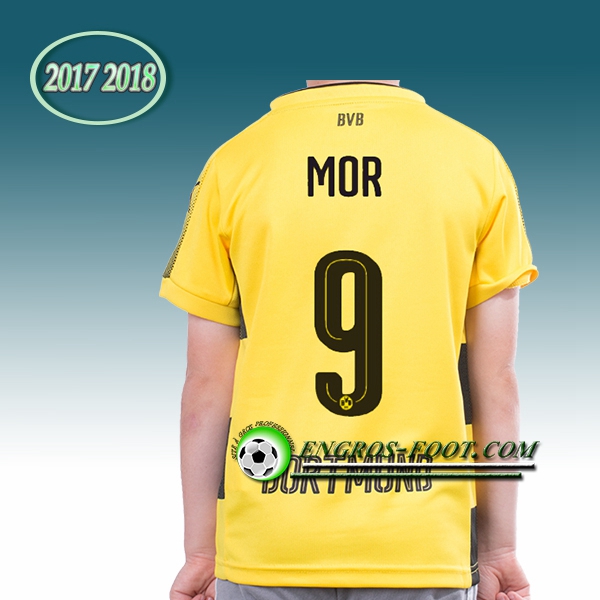 Engros-foot: Ensemble Maillot Foot Dortmund BVB Enfant MOR 9 Domicile 2017 2018 Jaune Thailande