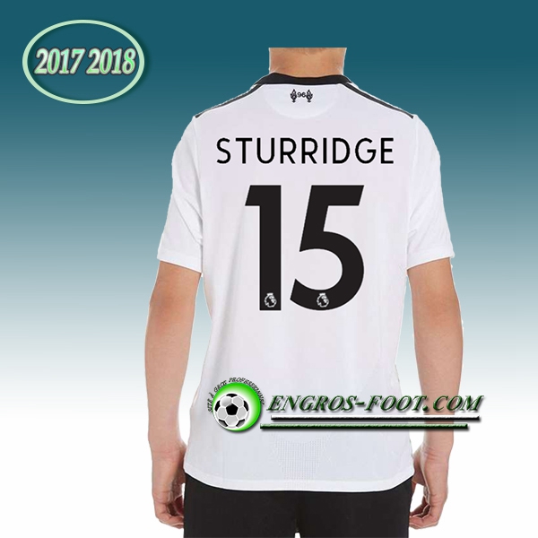 Engros-foot: Ensemble Maillot Foot Liverpool Enfant STURRIDGE 15 Exterieur 2017 2018 Blanc Thailande