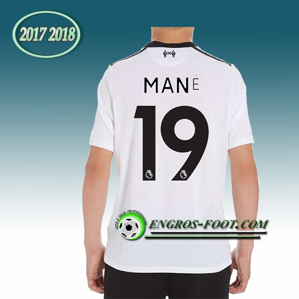 Engros-foot: Ensemble Maillot Foot Liverpool Enfant MANé 19 Exterieur 2017 2018 Blanc Thailande