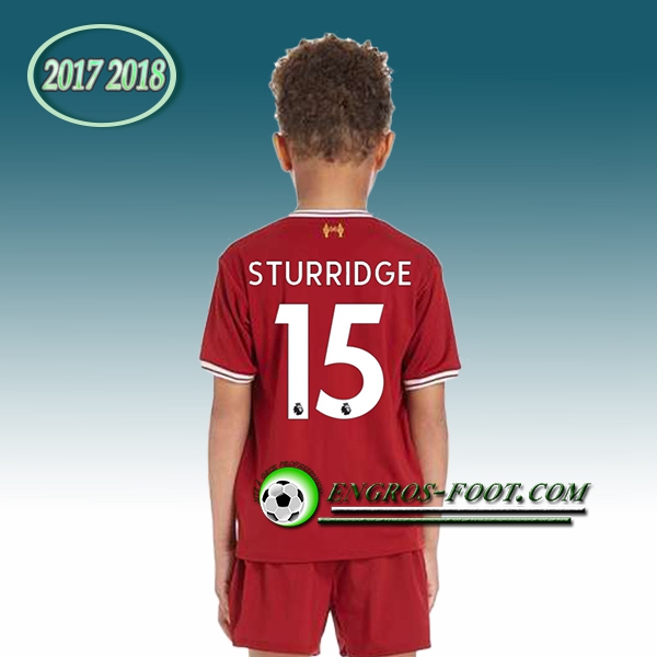 Engros-foot: Ensemble Maillot Foot Liverpool Enfant STURRIDGE 15 Domicile 2017 2018 Rouge Thailande