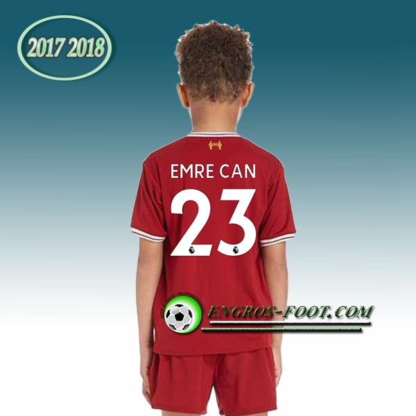 Engros-foot: Ensemble Maillot Foot Liverpool Enfant EMRE CAN 23 Domicile 2017 2018 Rouge Thailande