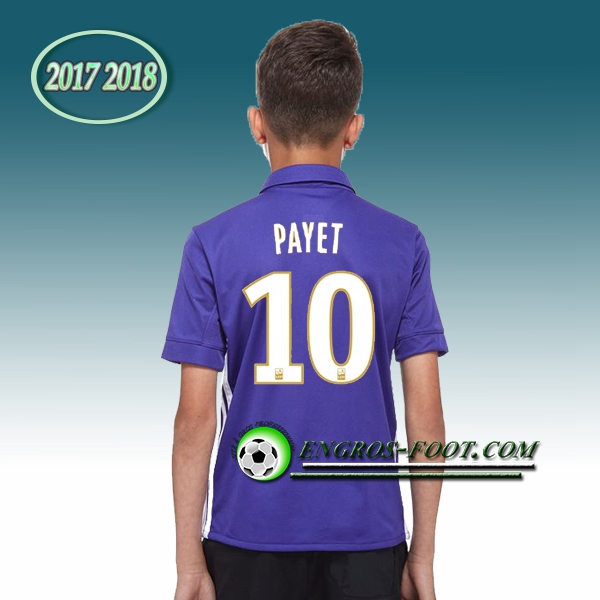 Engros-foot: Ensemble Maillot Foot Marseille OM Enfant PAYET 10 Third 2017 2018 Violet Thailande