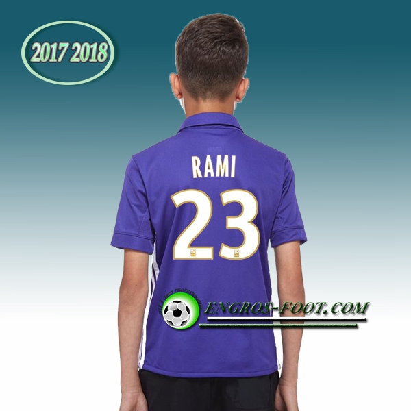 Engros-foot: Ensemble Maillot Foot Marseille OM Enfant RAMI 23 Third 2017 2018 Violet Thailande