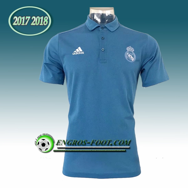 Engros-foot: Polo Real Madrid Bleu 2017-2018 Thailande