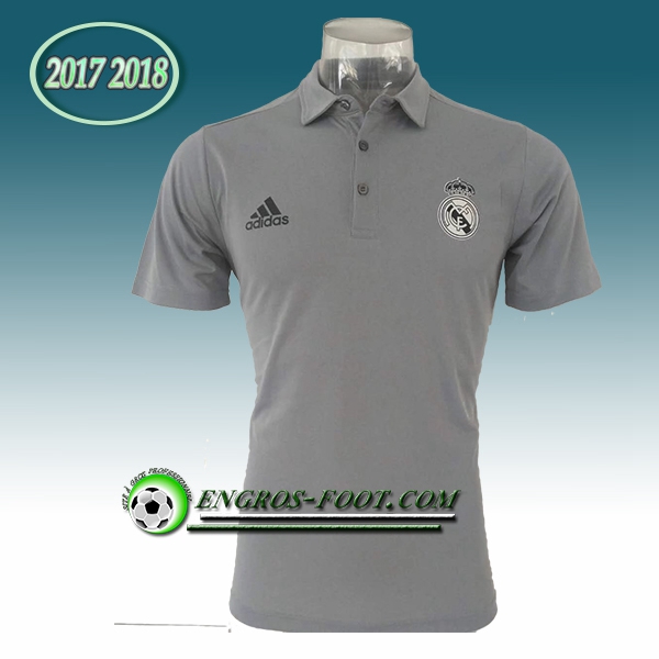 Engros-foot: Polo Real Madrid Gris 2017-2018 Thailande