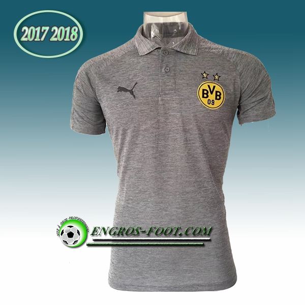 Engros-foot: Polo Dortmund BVB Gris 2017-2018 Thailande