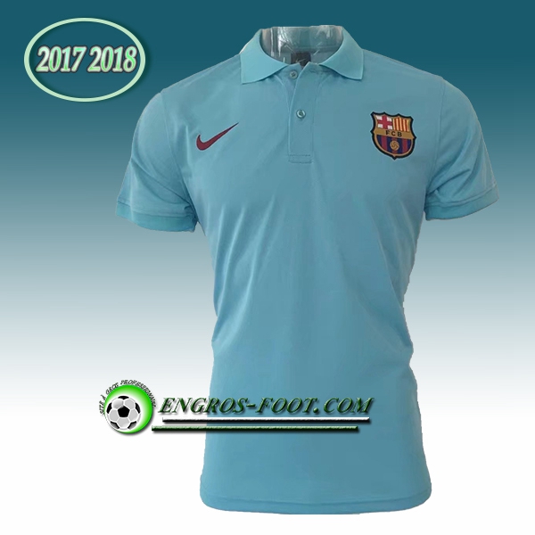 Engros-foot: Polo FC Barcelone Bleu 2017-2018 Thailande