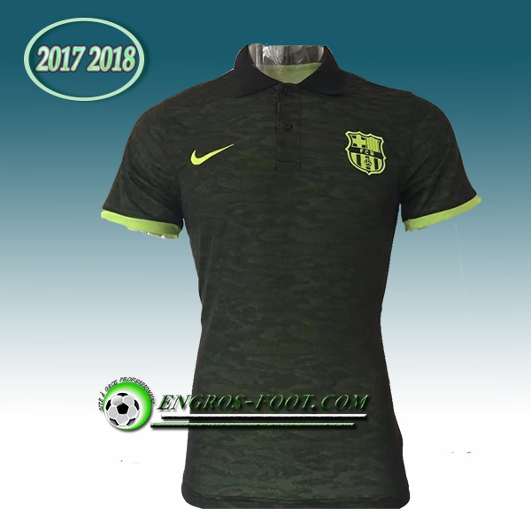 Engros-foot: Polo FC Barcelone Vert Camouflage 2017-2018 Thailande