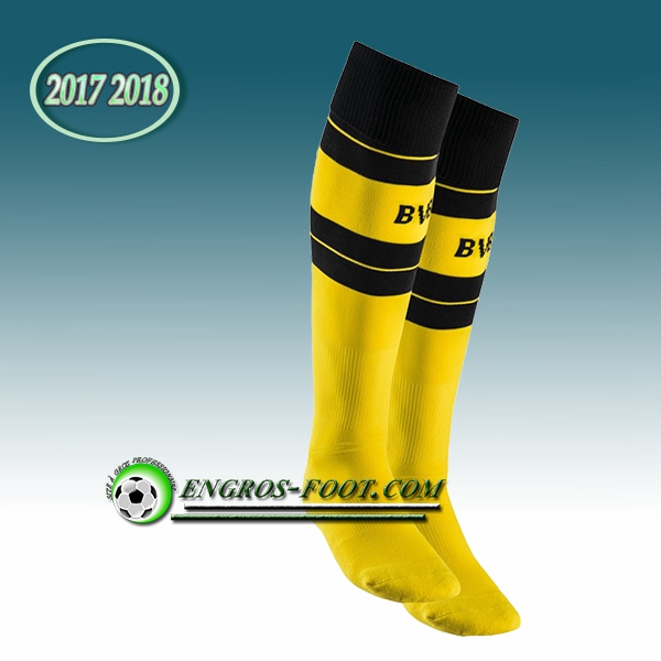 Engros-foot: Jeu Chaussettes Foot Dortmund BVB Jaune 2017 2018 Domicile Thailande