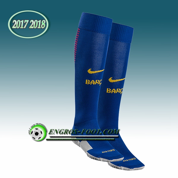 Engros-foot: Jeu Chaussettes Foot FC Barcelone Bleu 2017 2018 Domicile Thailande