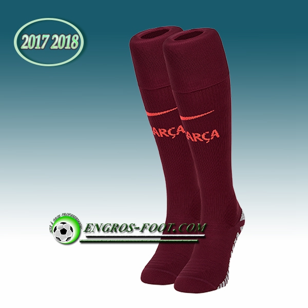 Engros-foot: Jeu Chaussettes Foot FC Barcelone Marron 2017 2018 Third Thailande