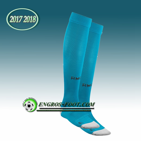 Engros-foot: Jeu Chaussettes Foot Real Madrid Vert 2017 2018 Third Thailande