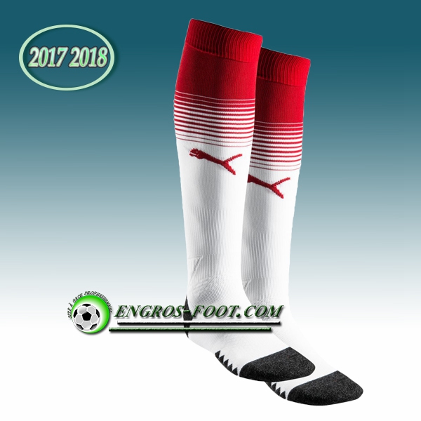 Engros-foot: Jeu Chaussettes Foot Arsenal Blanc 2017 2018 Domicile Thailande