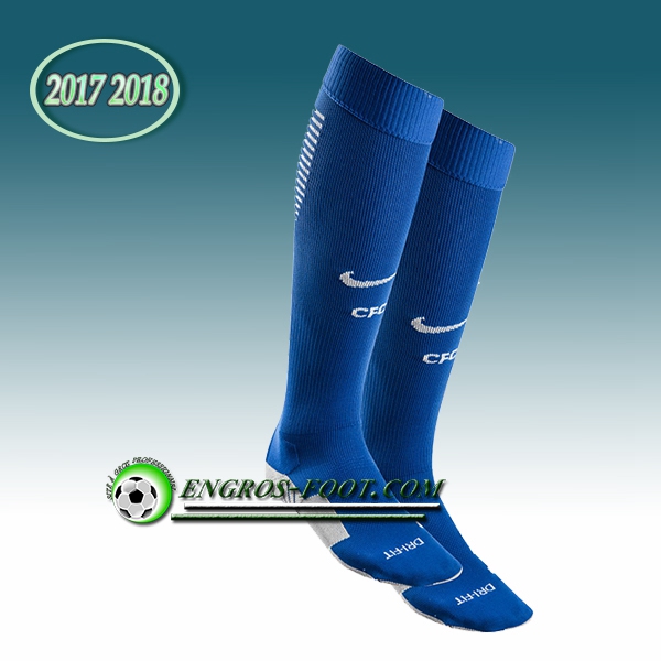 Engros-foot: Jeu Chaussettes Foot FC Chelsea Bleu 2017 2018 Domicile Thailande