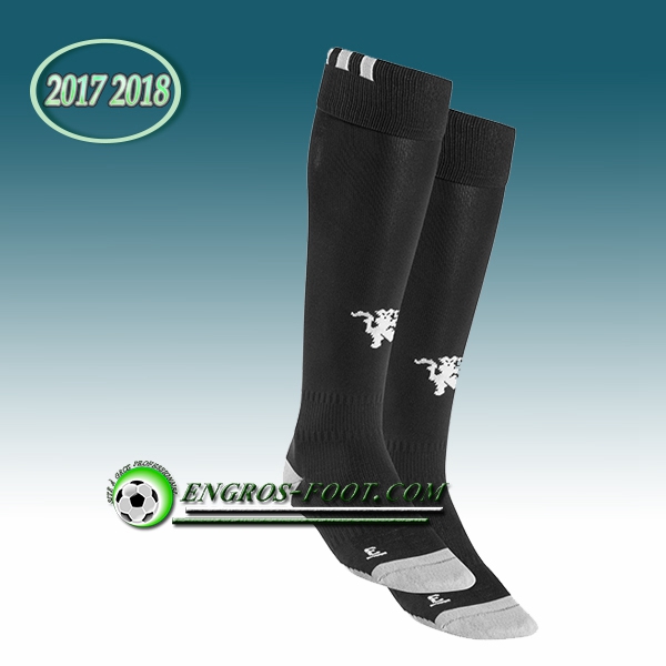 Engros-foot: Jeu Chaussettes Foot Manchester United Noir 2017 2018 Exterieur Thailande