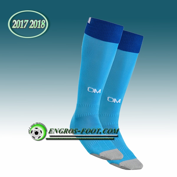 Engros-foot: Jeu Chaussettes Foot Marseille OM Bleu 2017 2018 Exterieur Thailande