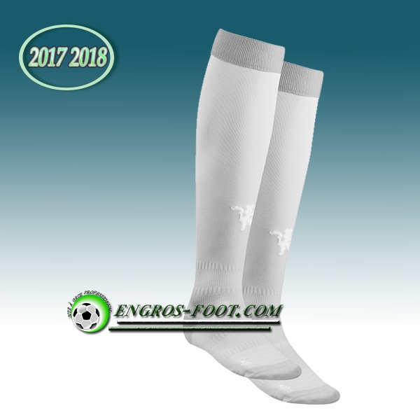 Engros-foot: Jeu Chaussettes Foot Manchester United Blanc 2017 2018 Third Thailande