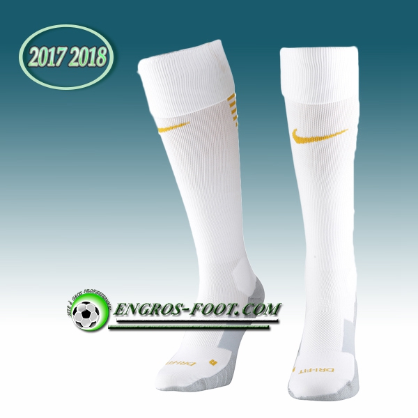 Engros-foot: Jeu Chaussettes Foot AS Monaco Blanc 2017 2018 Domicile Thailande