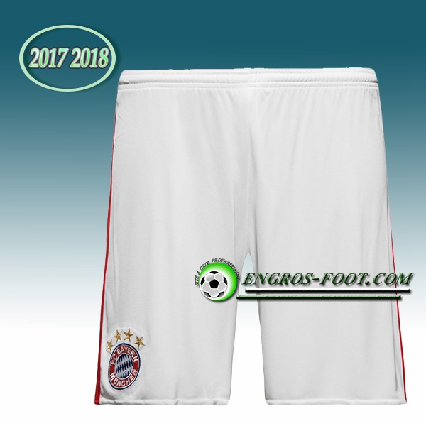 Engros-foot: Jeu Short Foot Bayern Munich Blanc 2017 2018 Third Thailande