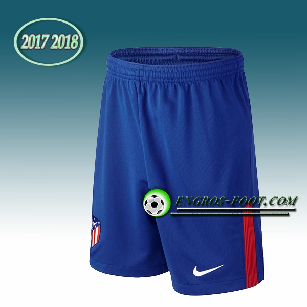 Engros-foot: Jeu Short Foot Atletico de Madrid Bleu 2017 2018 Domicile Thailande