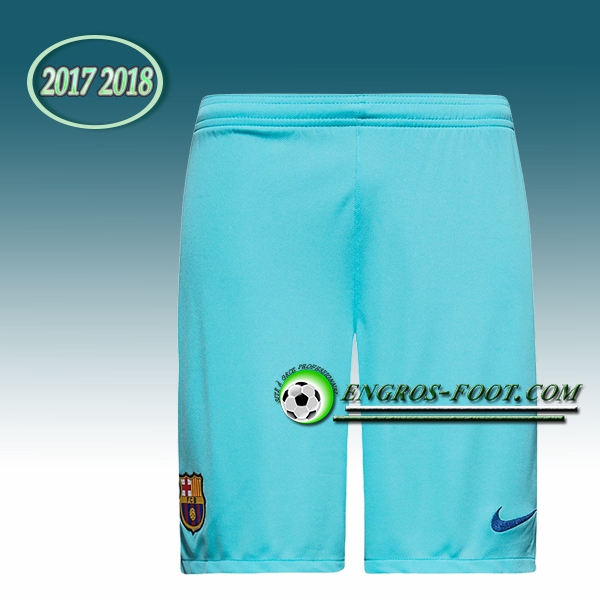 Engros-foot: Jeu Short Foot FC Barcelone Bleu Clair 2017 2018 Exterieur Thailande