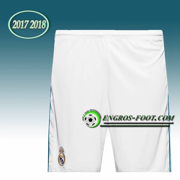 Engros-foot: Jeu Short Foot Real Madrid Blanc 2017 2018 Domicile Thailande