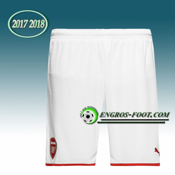 Engros-foot: Jeu Short Foot Arsenal Blanc 2017 2018 Domicile Thailande