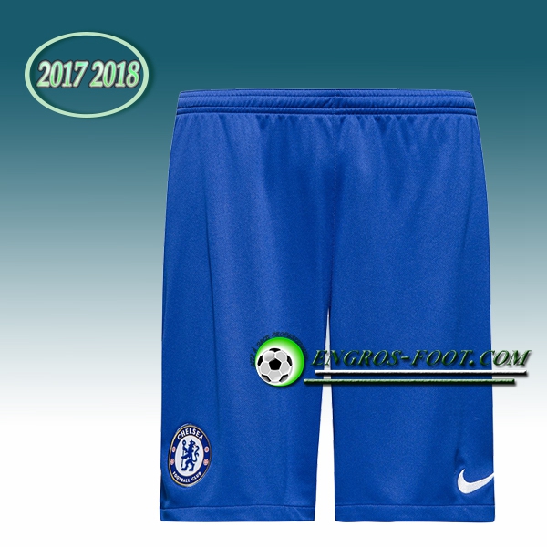 Engros-foot: Jeu Short Foot FC Chelsea Bleu 2017 2018 Domicile Thailande