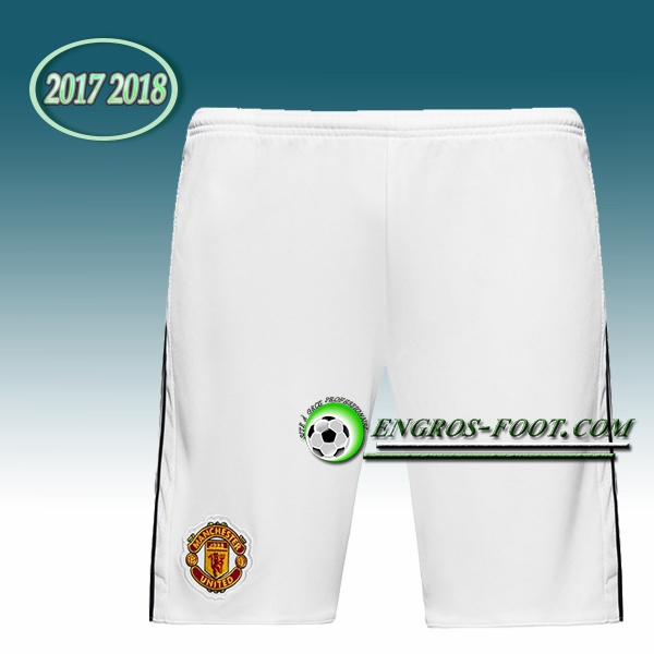 Engros-foot: Jeu Short Foot Manchester United Blanc 2017 2018 Domicile Thailande