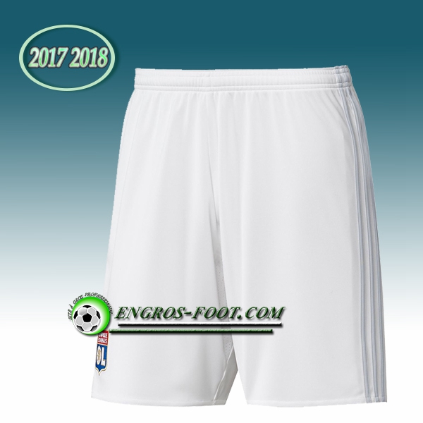 Engros-foot: Jeu Short Foot Lyon ol Blanc 2017 2018 Domicile Thailande