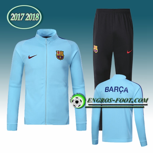 Engros-foot: Survetement Foot - Veste FC Barcelone Bleu Ensemble 2017-2018 Thailande