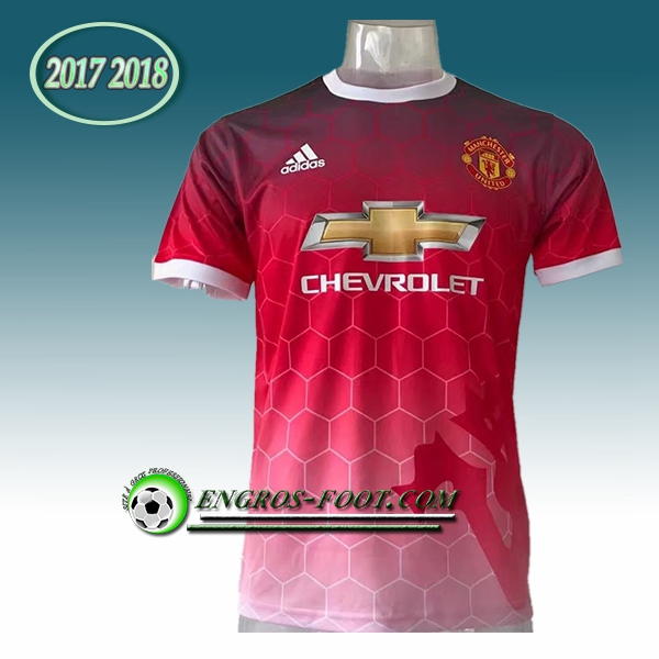 Engros-foot: PRé MATCH Training Manchester United Rouge/Blanc 2017-2018 Thailande