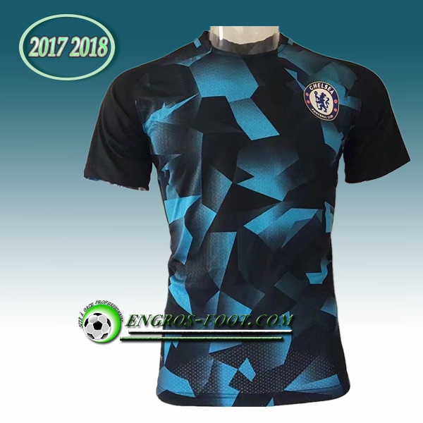 Engros-foot: PRé MATCH Training FC Chelsea Noir/Bleu Diamant 2017-2018 Thailande