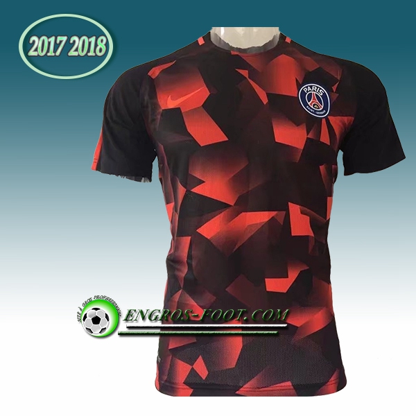 Engros-foot: PRé MATCH Training PSG Noir/Rouge Diamant 2017-2018 Thailande