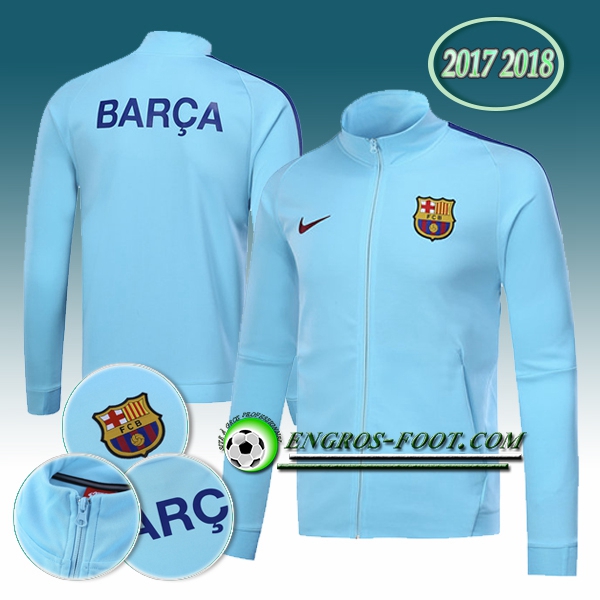 Engros-foot: Veste Foot FC Barcelone Bleu 2017-2018 Thailande