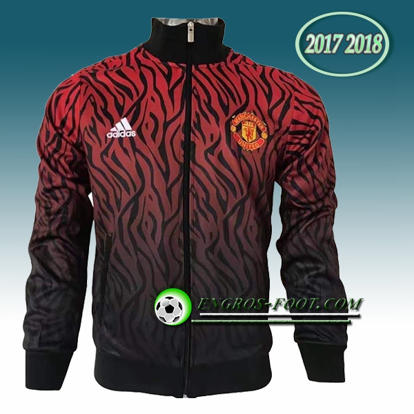 Engros-foot: Veste Foot Manchester United Rouge/Noir 2017-2018 Thailande