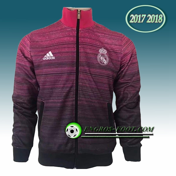 Engros-foot: Veste Foot Real Madrid Rose Stripes 2017-2018 Thailande