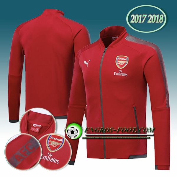 Engros-foot: Veste Foot Arsenal Rouge 2017-2018 Thailande